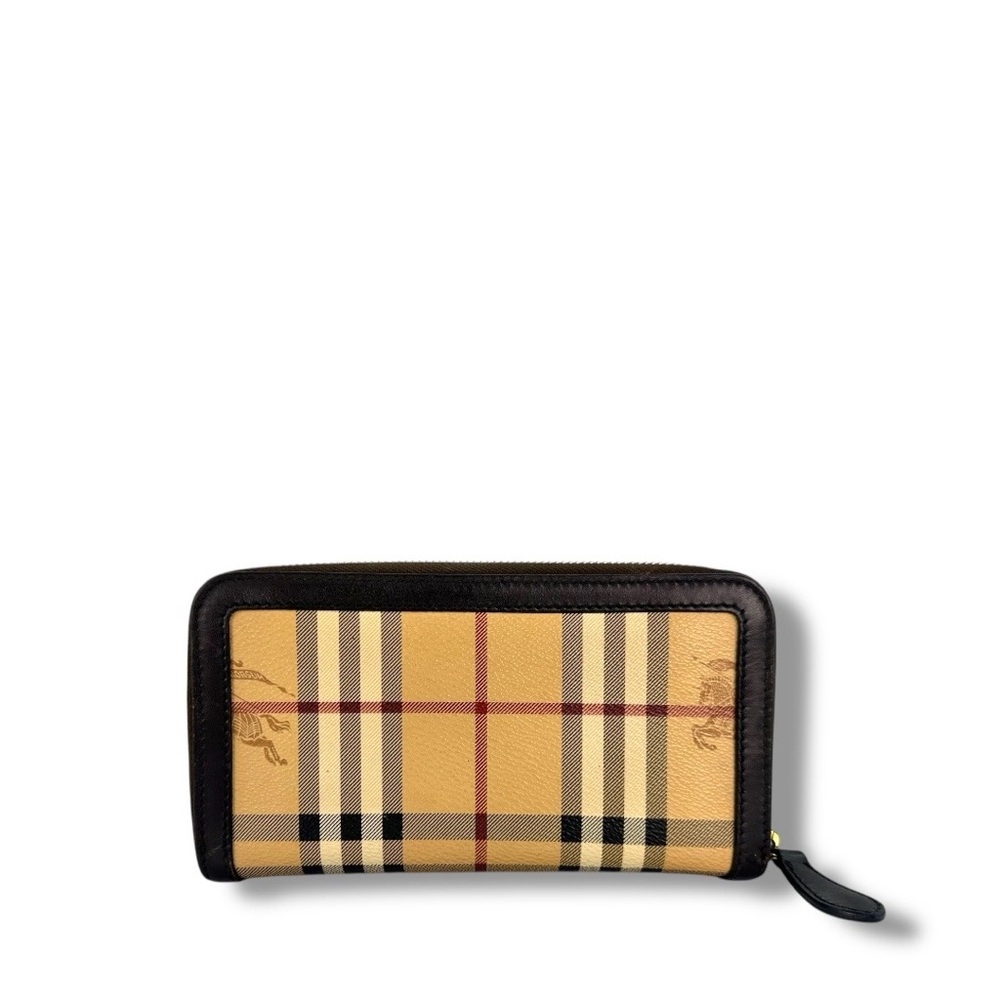 Burberry Haymarket Check Large Ziggy Zip Around Wallet - Picture 4 of 16